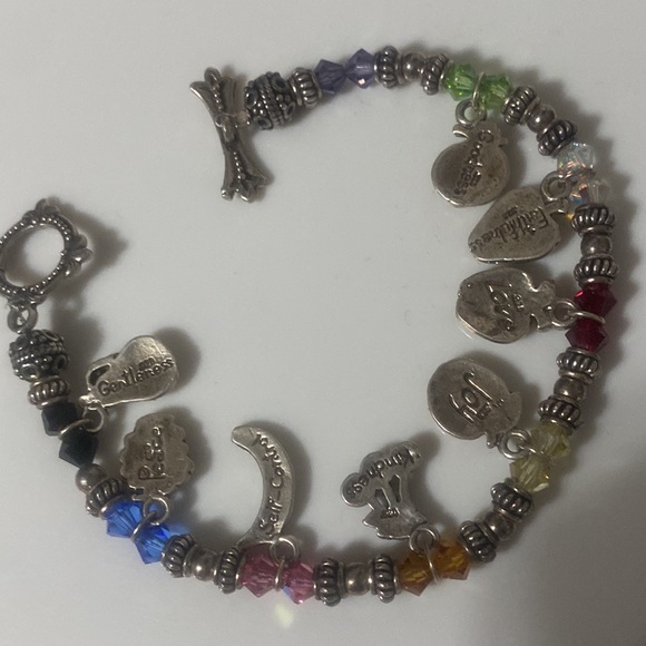 Mikasa holiday orchard & glass🍇bunch+925 multi-charm Bracelet - Picture 9 of 17